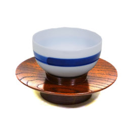 Tea cup wooden saucer